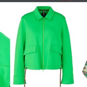 Marc Cain Sports Jersey Jacket in Dark Apple Green